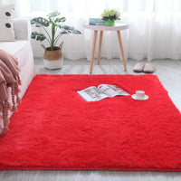 HKM-396691 Plush Polyester Fiber Carpet for Bedroom and Living Room - Various Sizes Available