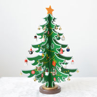 HKM-396755 Wooden Three-Dimensional Christmas Tree Ornaments – Various Designs and Heights