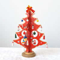 HKM-396755 Wooden Three-Dimensional Christmas Tree Ornaments – Various Designs and Heights