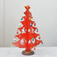 HKM-396755 Wooden Three-Dimensional Christmas Tree Ornaments – Various Designs and Heights