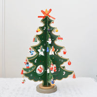 HKM-396755 Wooden Three-Dimensional Christmas Tree Ornaments – Various Designs and Heights