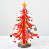 HKM-396755 Wooden Three-Dimensional Christmas Tree Ornaments – Various Designs and Heights