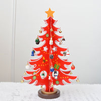 HKM-396755 Wooden Three-Dimensional Christmas Tree Ornaments – Various Designs and Heights