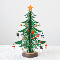 HKM-396755 Wooden Three-Dimensional Christmas Tree Ornaments – Various Designs and Heights