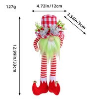 HKM-397075 Christmas Long-Legged Doll with Green Beard for Festive Home Decoration
