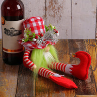 HKM-397075 Christmas Long-Legged Doll with Green Beard for Festive Home Decoration