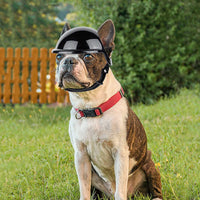 HKM-397075 Dog Motorcycle Helmet with Stickers and Bamboo Dragonfly Accessories - Black, Durable ABS+PC+Polyester Material