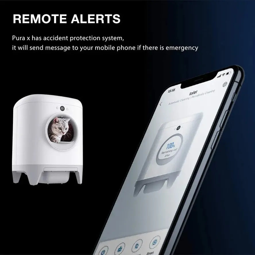 KTX-397075 Intelligent Self-Cleaning Cat Toilet with App Control and Dual Odour Removal