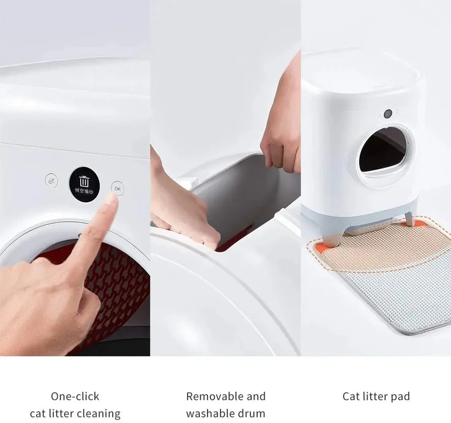 KTX-397075 Intelligent Self-Cleaning Cat Toilet with App Control and Dual Odour Removal