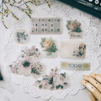 HKM-397395 Vintage Handcrafted Acid Paper Sticker Set - 45 Unique Designs