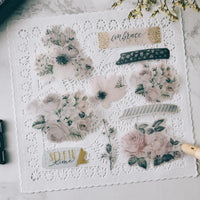HKM-397395 Vintage Handcrafted Acid Paper Sticker Set - 45 Unique Designs
