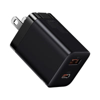 HKM-397523 30W Super Silicon Travel Charger - USB Input 220V, Output 12V, Black/White