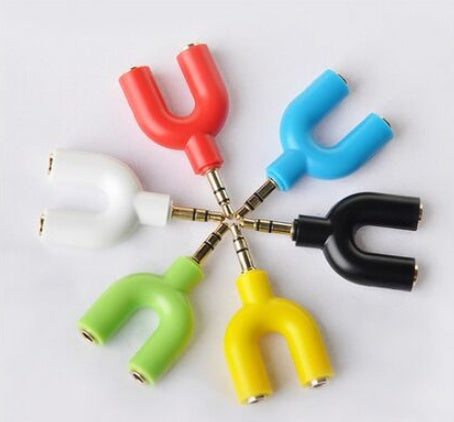 HKM-397523 3.5mm Audio Adapter Headset Splitter for Mobile Devices and Car Audio