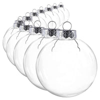 HKM-397587 Transparent Shatterproof DIY Christmas Ornament Balls - Modern Design in Multiple Sizes