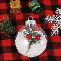 HKM-397587 Transparent Shatterproof DIY Christmas Ornament Balls - Modern Design in Multiple Sizes