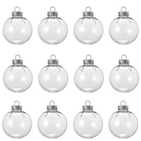 HKM-397587 Transparent Shatterproof DIY Christmas Ornament Balls - Modern Design in Multiple Sizes
