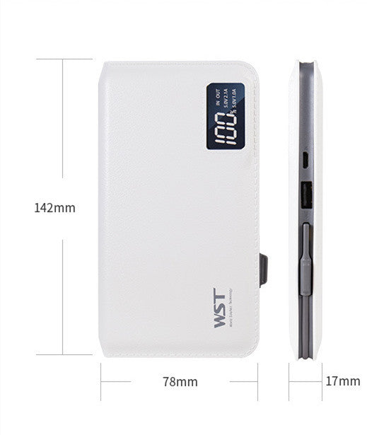 HKM-397651 10,000 mAh Portable LCD Display Power Bank - Universal Polymer Lithium Ion Battery