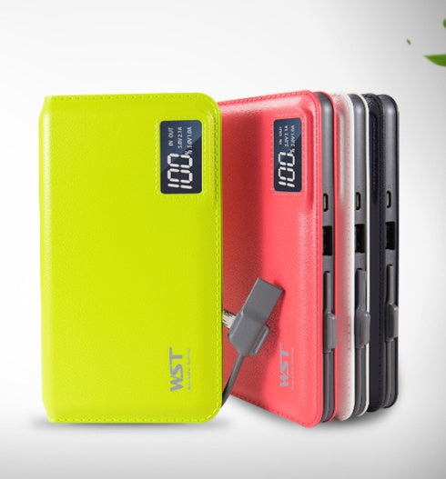 HKM-397651 10,000 mAh Portable LCD Display Power Bank - Universal Polymer Lithium Ion Battery