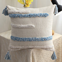 HKM-397843 Luxury Tufted Plush Sofa Cushion - 45x45cm National Style for Living Room