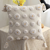 HKM-397843 Luxury Tufted Plush Sofa Cushion - 45x45cm National Style for Living Room