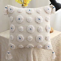 HKM-397843 Luxury Tufted Plush Sofa Cushion - 45x45cm National Style for Living Room