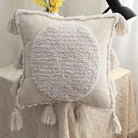 HKM-397843 Luxury Tufted Plush Sofa Cushion - 45x45cm National Style for Living Room