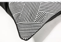 HKM-397907 Black and White Striped Geometric Pillow Cover for Home Décor, Available in Multiple Sizes