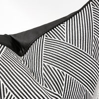HKM-397907 Black and White Striped Geometric Pillow Cover for Home Décor, Available in Multiple Sizes