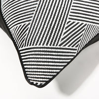 HKM-397907 Black and White Striped Geometric Pillow Cover for Home Décor, Available in Multiple Sizes