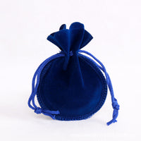 HKM-397907 Velvet Drawstring Jewelry Pouch in Pink for Necklaces, Earrings, and Rings - Customizable Size: 7x9cm