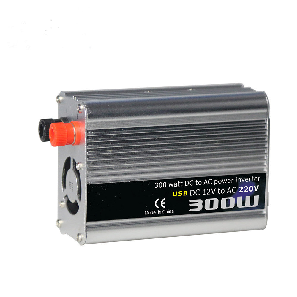 HKM-397971 300W 12V to 220V Car Inverter with Manual and Cable - Compact Design