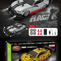 HKM-398035 2.4GHz 1/20 Scale 4WD RC Drift Car Toy for Kids with Remote Control, LED Lights, and Ready-to-Run Features