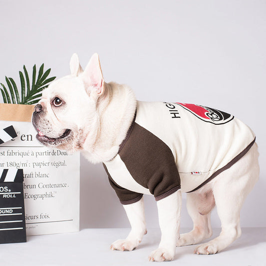 HKM-398035 Leisure Cotton Khaki Pet Sweater for Dogs in Multiple Sizes
