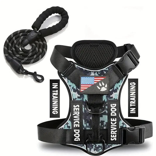 HKM-398099 Adjustable Nylon Chest Strap and Leash for Pet Dogs in Multiple Colors