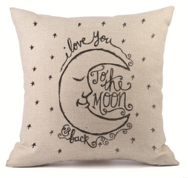 HKM-398163 Personalized Linen Pillowcase for Car and Sofa Lumbar Support