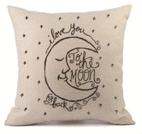 HKM-398163 Personalized Linen Pillowcase for Car and Sofa Lumbar Support