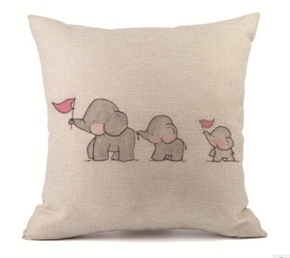 HKM-398163 Personalized Linen Pillowcase for Car and Sofa Lumbar Support