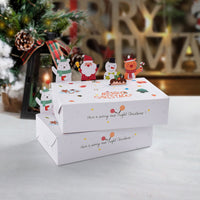 HKM-398227 Christmas Tree Gift Boxes, 10 Pack, Cartoon Design, 15x9x4cm, Paper Material