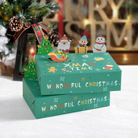 HKM-398227 Christmas Tree Gift Boxes, 10 Pack, Cartoon Design, 15x9x4cm, Paper Material