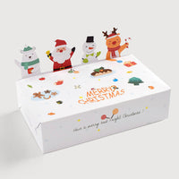 HKM-398227 Christmas Tree Gift Boxes, 10 Pack, Cartoon Design, 15x9x4cm, Paper Material