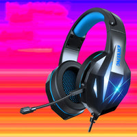 HKM-398291 Luminous Wired Gaming Headset with Mic - 3.5mm Connection, 50mm Speakers, Durable Braided Cable