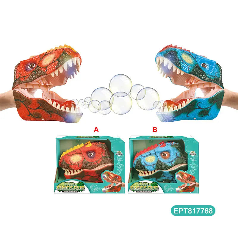 HKM-398419 Electric Dinosaur Bubble Toy with Sound and USB Charging for Kids Ages 2-7