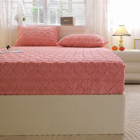HKM-398419 Taffon Quilted Fitted Sheet in Various Sizes - Polyester-Cotton Blend with Tie Dye Design