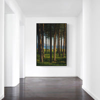 HKM-398547 Hand-Painted Summer Forest Landscape Oil Painting on Canvas, Multiple Sizes Available