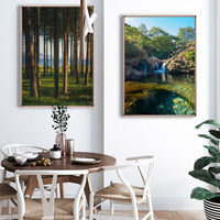 HKM-398547 Hand-Painted Summer Forest Landscape Oil Painting on Canvas, Multiple Sizes Available