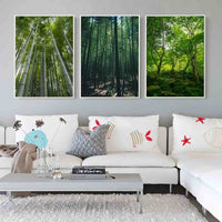 HKM-398547 Hand-Painted Summer Forest Landscape Oil Painting on Canvas, Multiple Sizes Available
