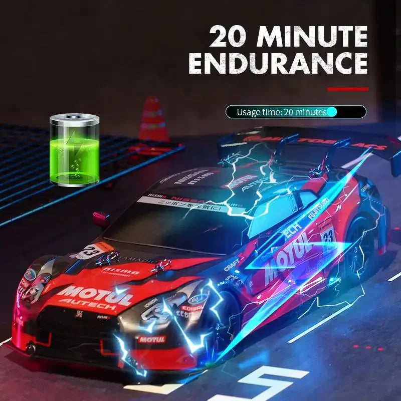 HKM-398611 1:24 Scale 360° Mini RC Drift Car - High-Speed Remote Control Vehicle for Indoor and Outdoor Fun