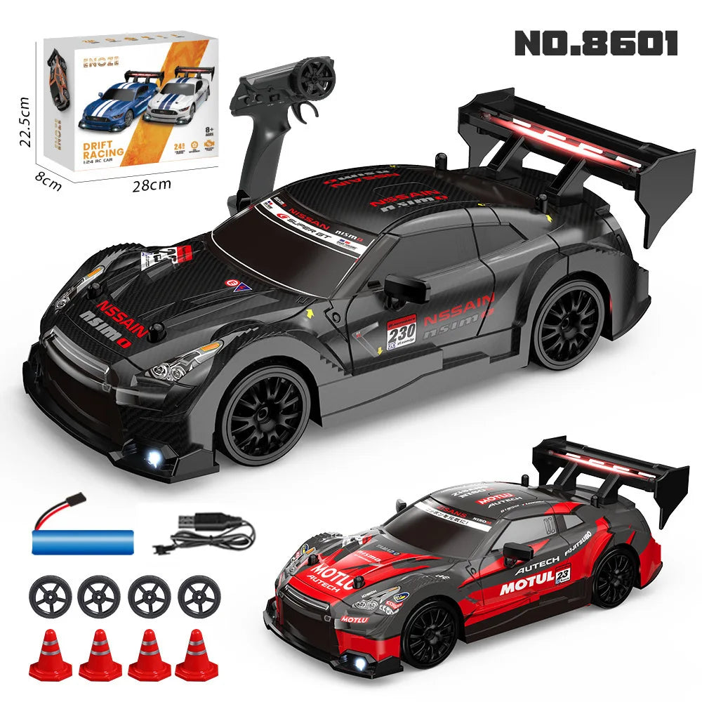 HKM-398611 1:24 Scale 360° Mini RC Drift Car - High-Speed Remote Control Vehicle for Indoor and Outdoor Fun
