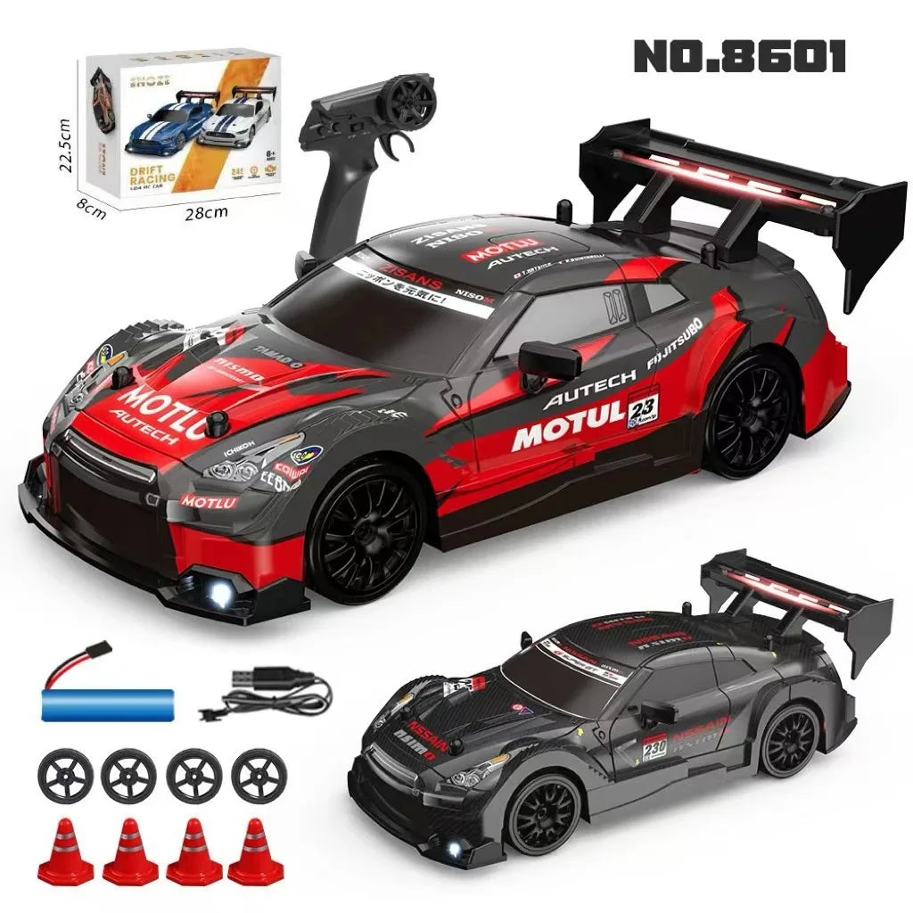 HKM-398611 1:24 Scale 360° Mini RC Drift Car - High-Speed Remote Control Vehicle for Indoor and Outdoor Fun