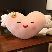 HKM-398739 Angel Wings Plush Cushion Toy - Love Design, Super Soft, 50cm Height, Multiple Colors for Ages 4-6